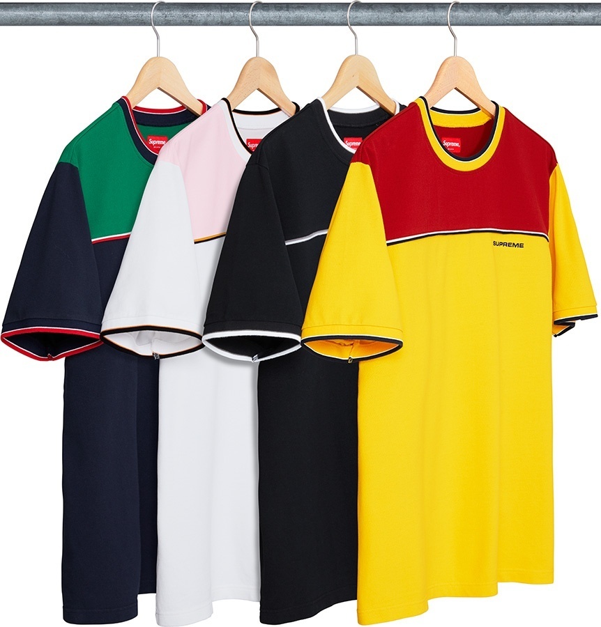 Contrast Yoke Pique Top